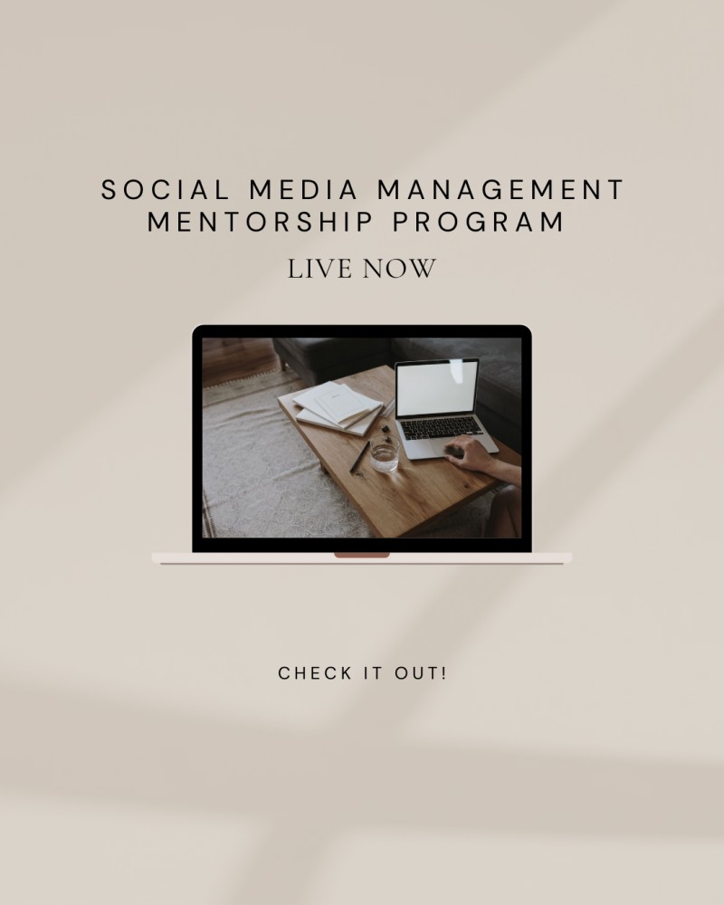 1 month social media mentorship program
