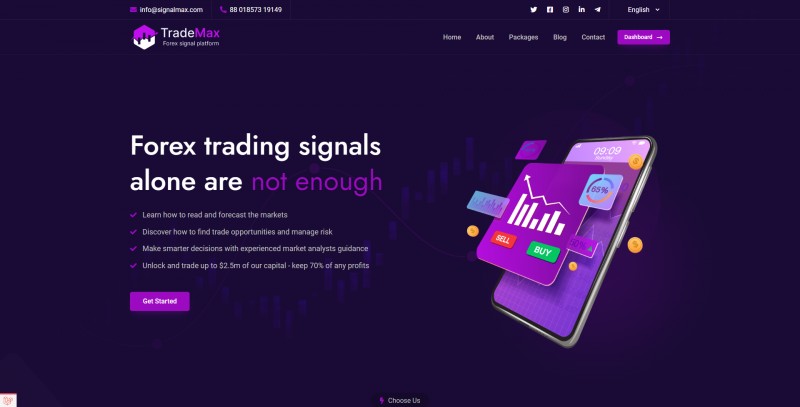 SignalMax - Forex , Crypto Signal Notifier Subscription based Platform