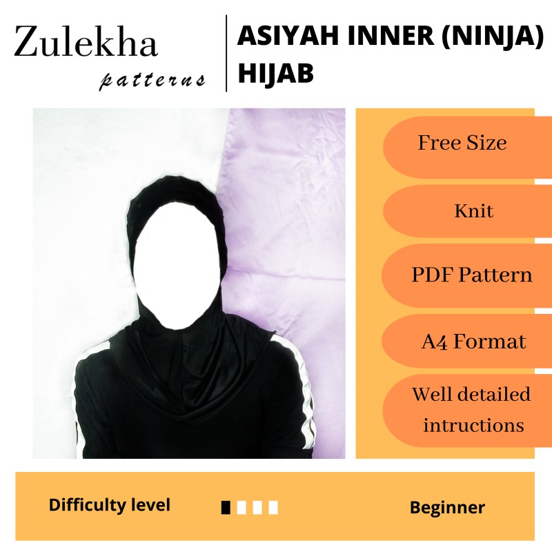 Asiyah Inner (Ninja) Hijab Pattern