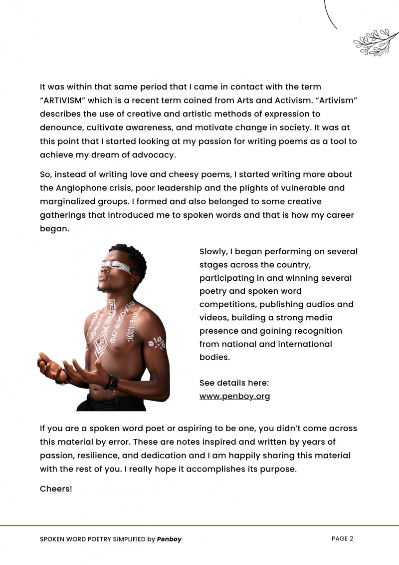 SPOKEN WORD POETRY SIMPLIFIED PENBOY