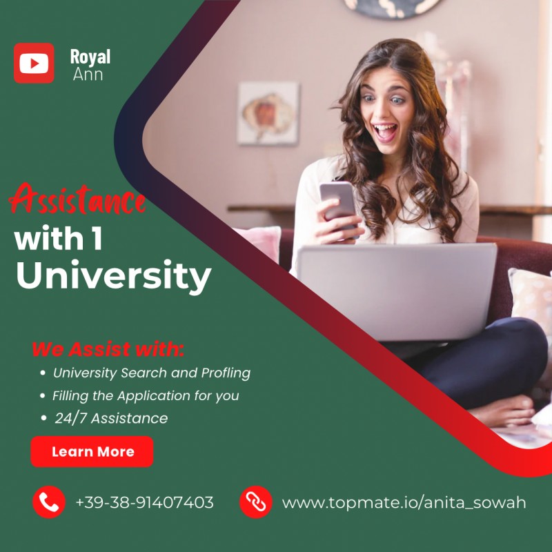 Assistance with 1 University application