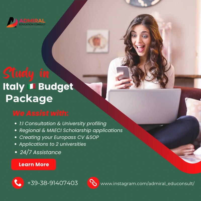Study in Italy BUDGET Package