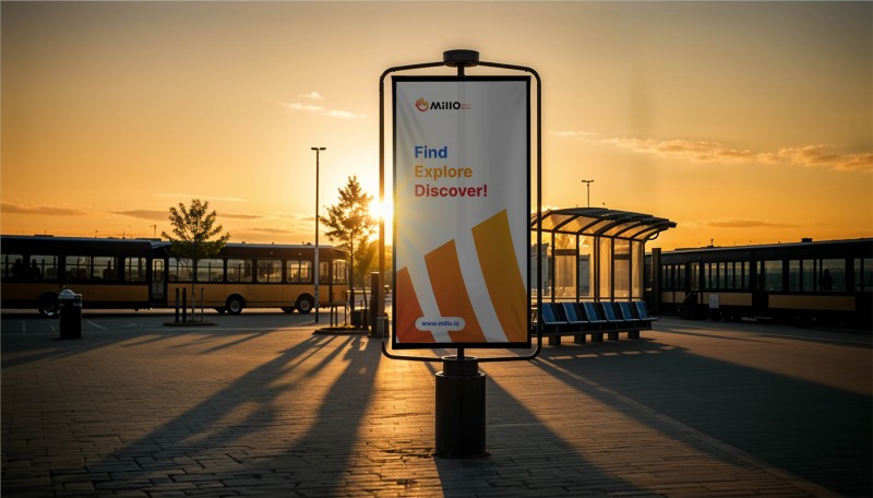 Bus Park Poster mockup