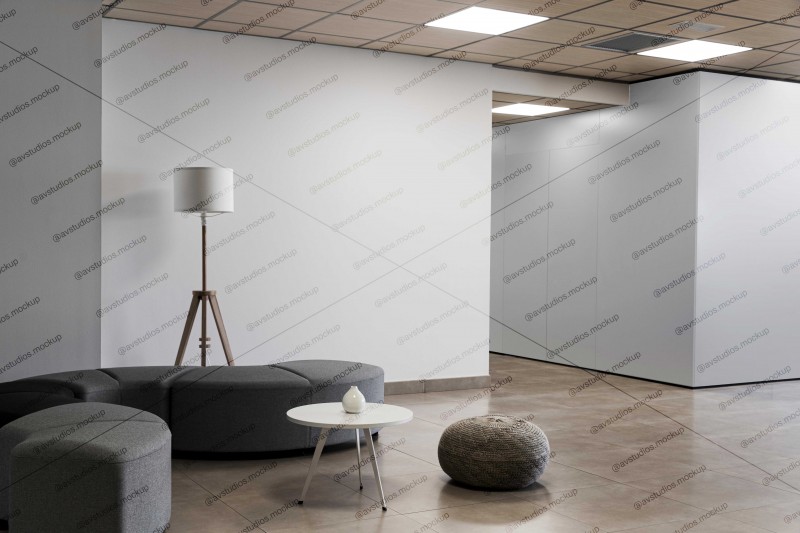 Minimalist Empty Room business Building Mockup
