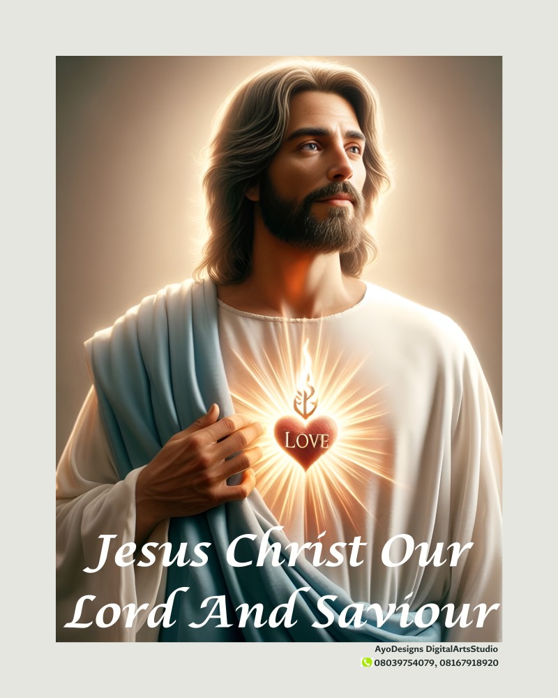 Photorealistic Portrait of Jesus Christ - A pdf print-ready (12 X 15 inches) digital art painting of Jesus Christ our Lord and Saviour. It's available for immediate download and use as wall art decor.