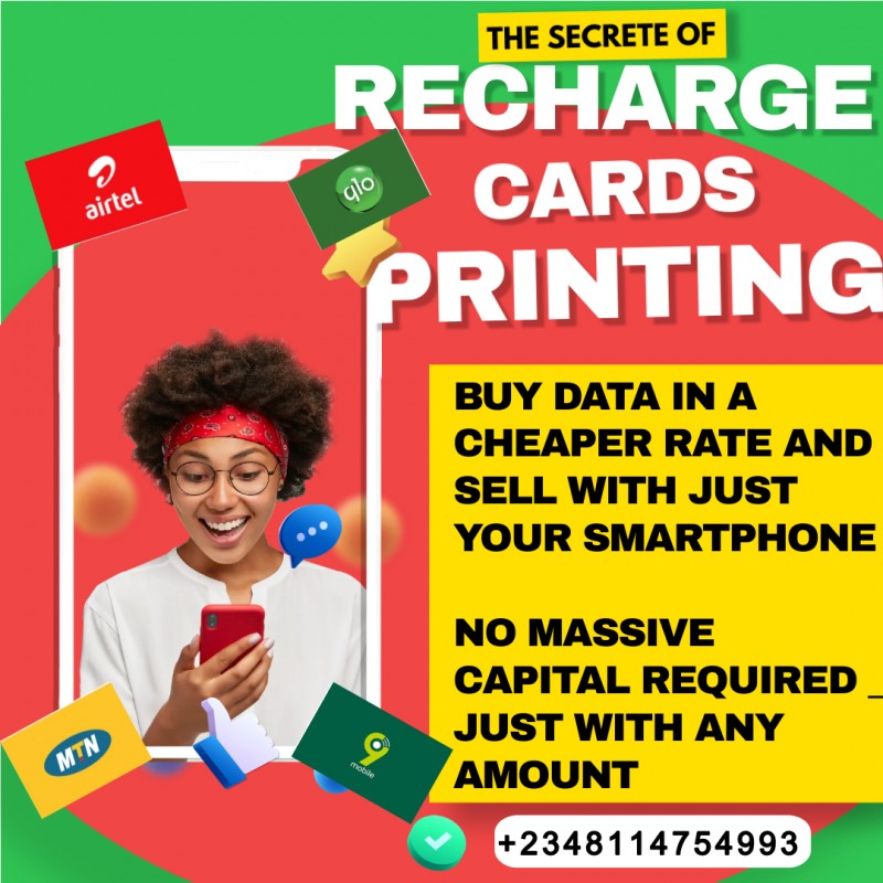 Recharge Card Printing And Data Selling
