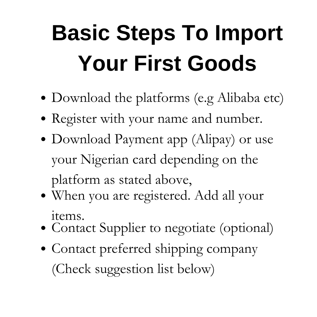 INTRODUCTION TO CHINA IMPORTATION AS A BEGINNER