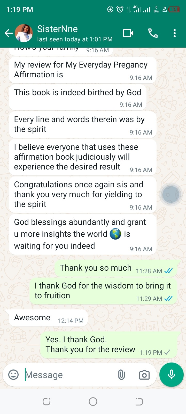 Customer review 1