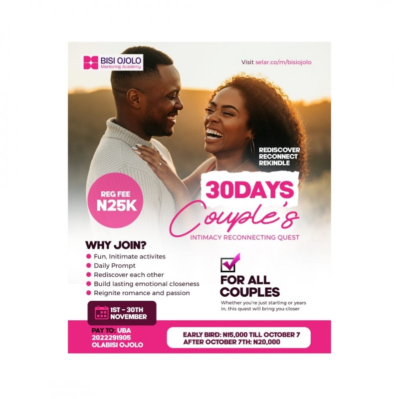 30-day Couples' Intimacy Reconnecting Quest