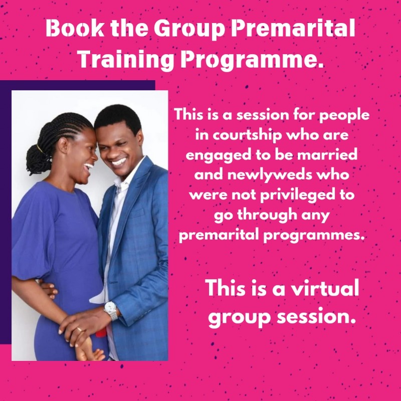 7 WEEKS GROUP PREMARITAL TRAINING FOR SINGLES AND NEWLYWEDS (ONLINE)