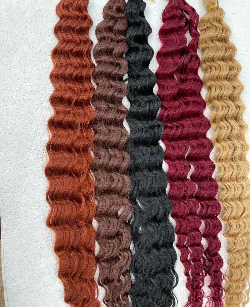Deep curls for boho braids