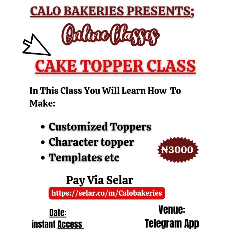 Cake Topper Class