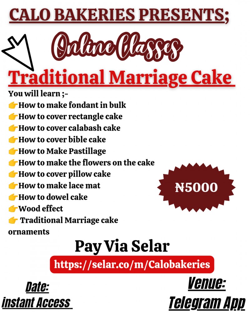 Traditional Wedding Cake Online class