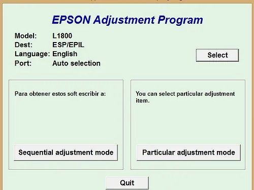 Epson L1800 Adjustment Program (Instant Download)