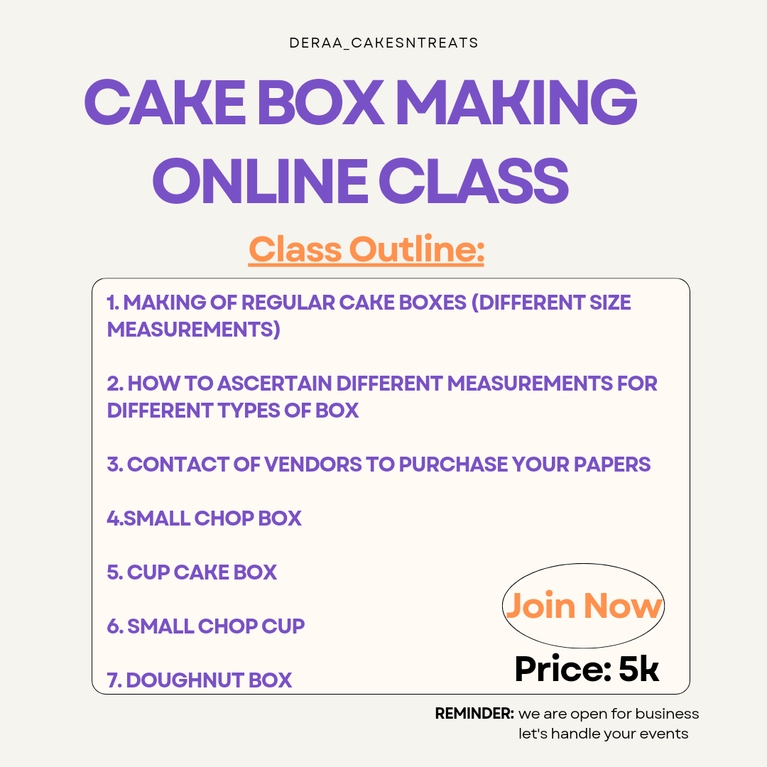 CAKE BOX CLASS