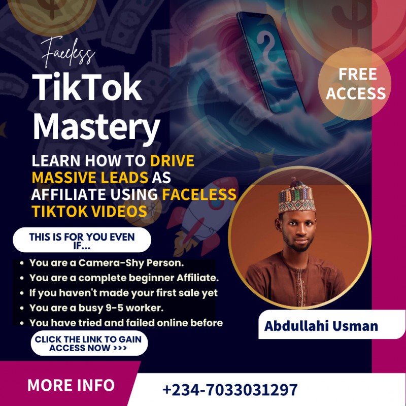 Faceless TikTok Mastery Program: Affiliate Success with Faceless TikTok