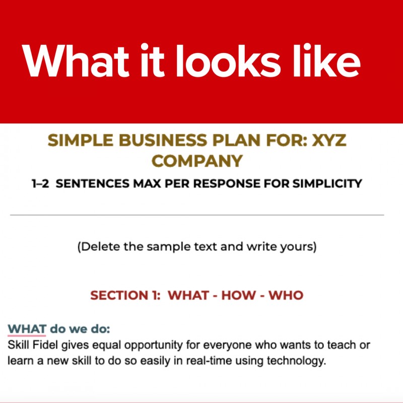 Business Plan Template For Online Business