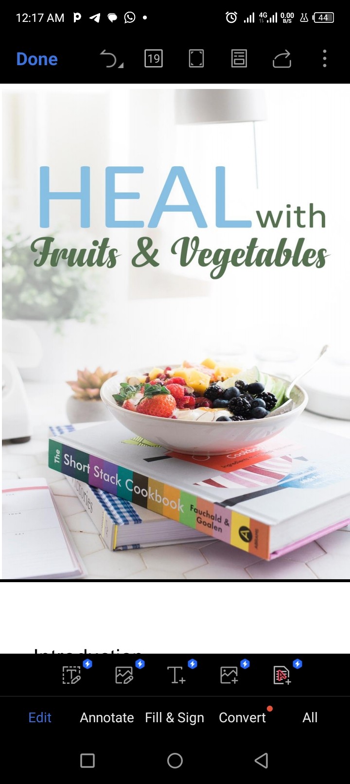 Heals with fruits and vegetables