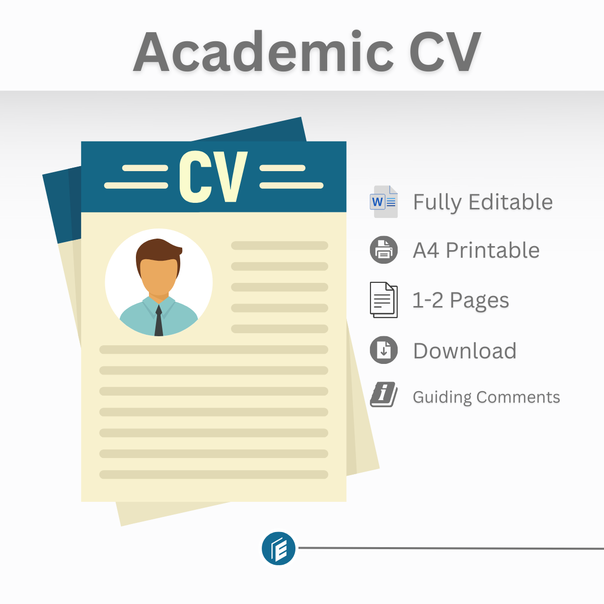 Academic CV Template | Editable