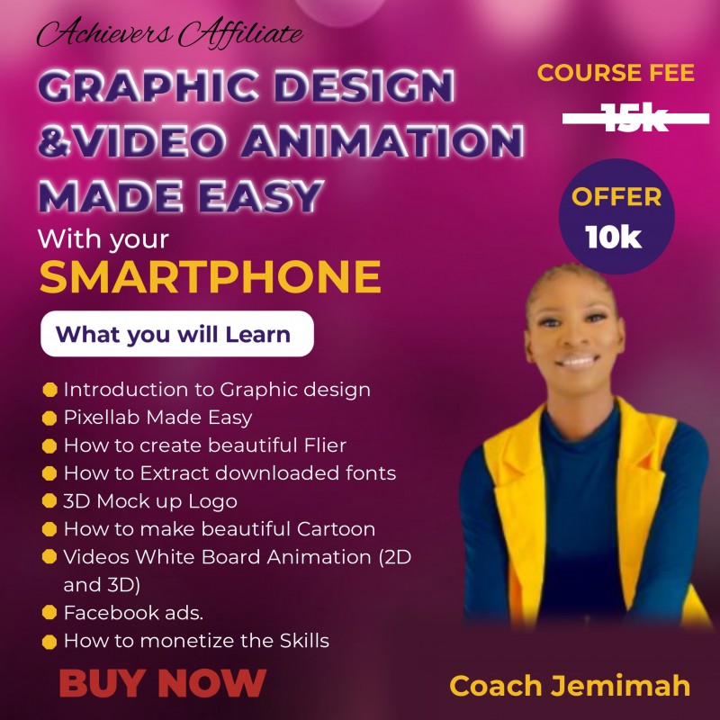 Buy ULTIMATE GRAPHIC AND ANIMATION COURSE by EJEMS on Selar