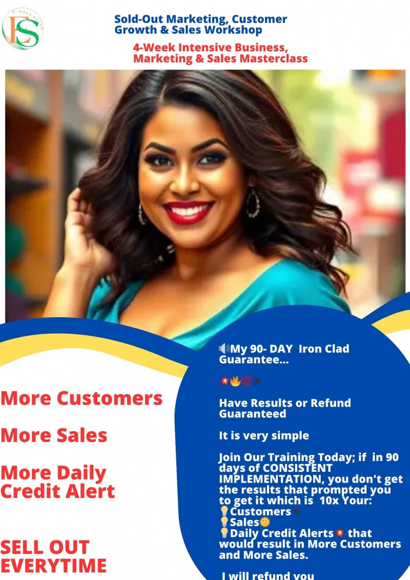 Sold-Out Marketing and Sales Bootcamp With Daily Credit Alerts Strategies