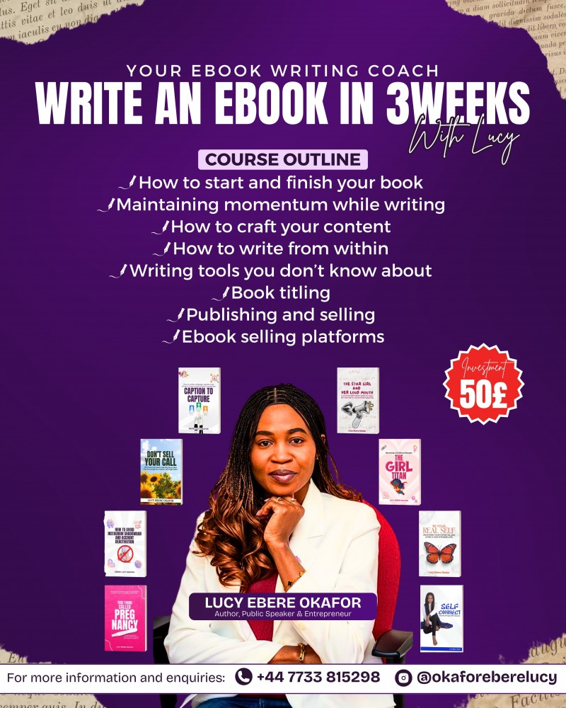 Write an Ebook in 3 Weeks with Lucy