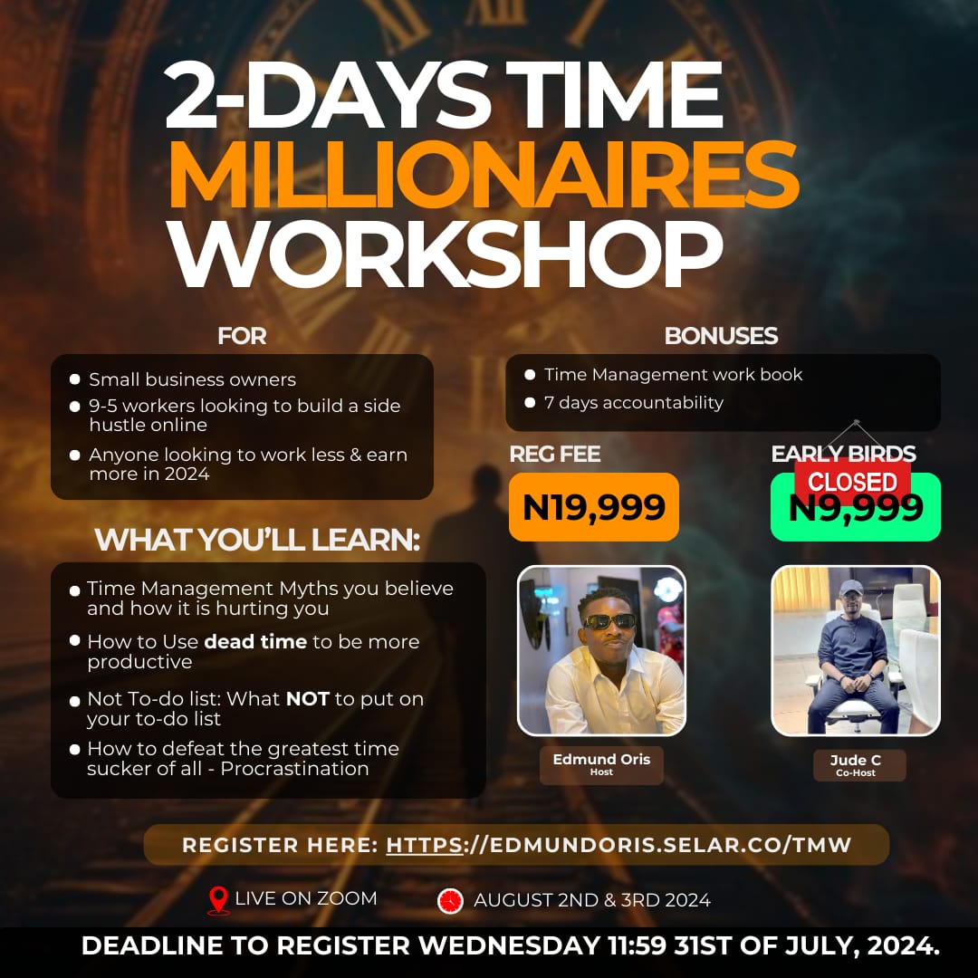 Time Millionaires Workshop..