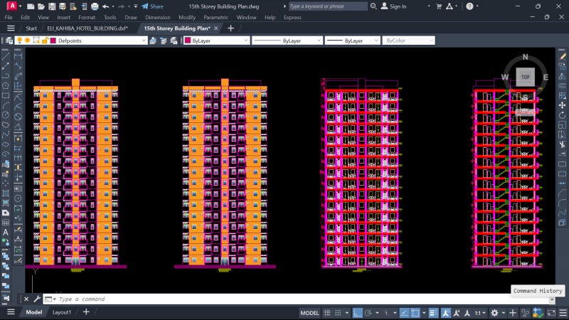 15 Storey Building Plan CAD File