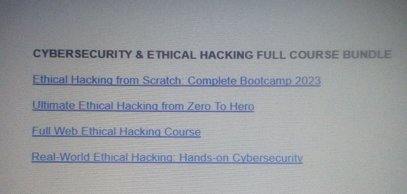 Cyber-security and Ethical Hacking Course