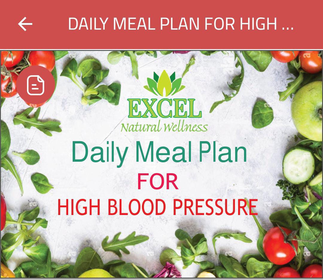 HIGH BLOOD PRESSURE MEAL PLAN