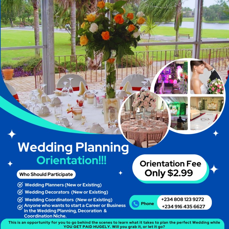 Professional Wedding Planning Online Orientation{How To Make Money Planning Weddings}