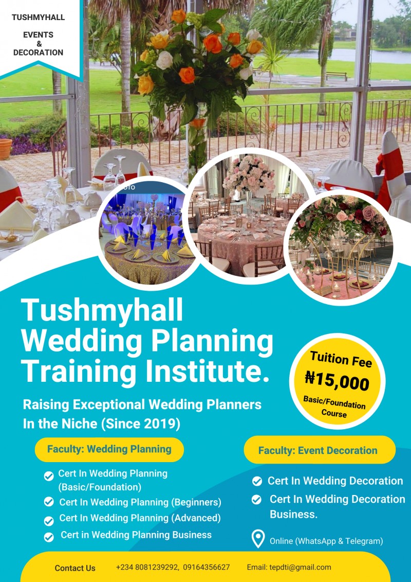 Tushmyhall Certificate In Wedding Planning Training Program (Foundation/Basic) Course