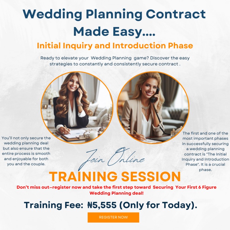 Wedding Planner and Client Initial Inquiry and Introduction Phase.
