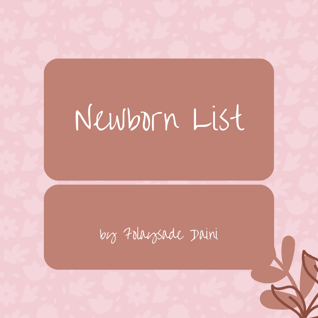 Newborn Shopping List