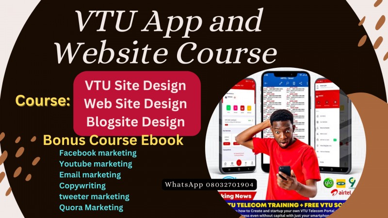 VTU SITE DESIGN, BLOGSITE DESIGN AND AFFILIATE MARKETING MASTERY