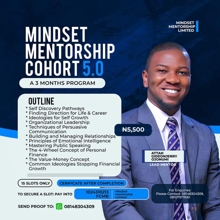 Buy Mindset Mentorship Cohort 5 By ATTAH GIDEONJERRY OJONUMI On Selar buy-mindset-mentorship-cohort-5-by-attah-gideonjerry-ojonumi-on-selar