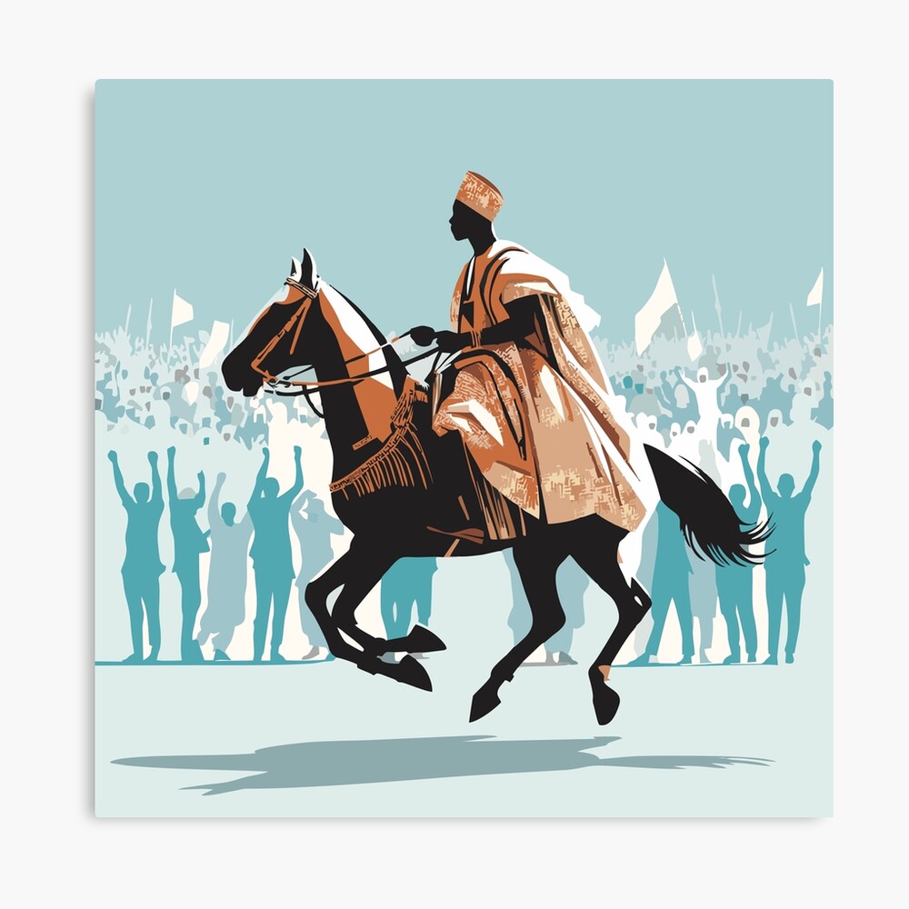 Ojude Oba Horse Rider 3 Original Stretched Canvas Art