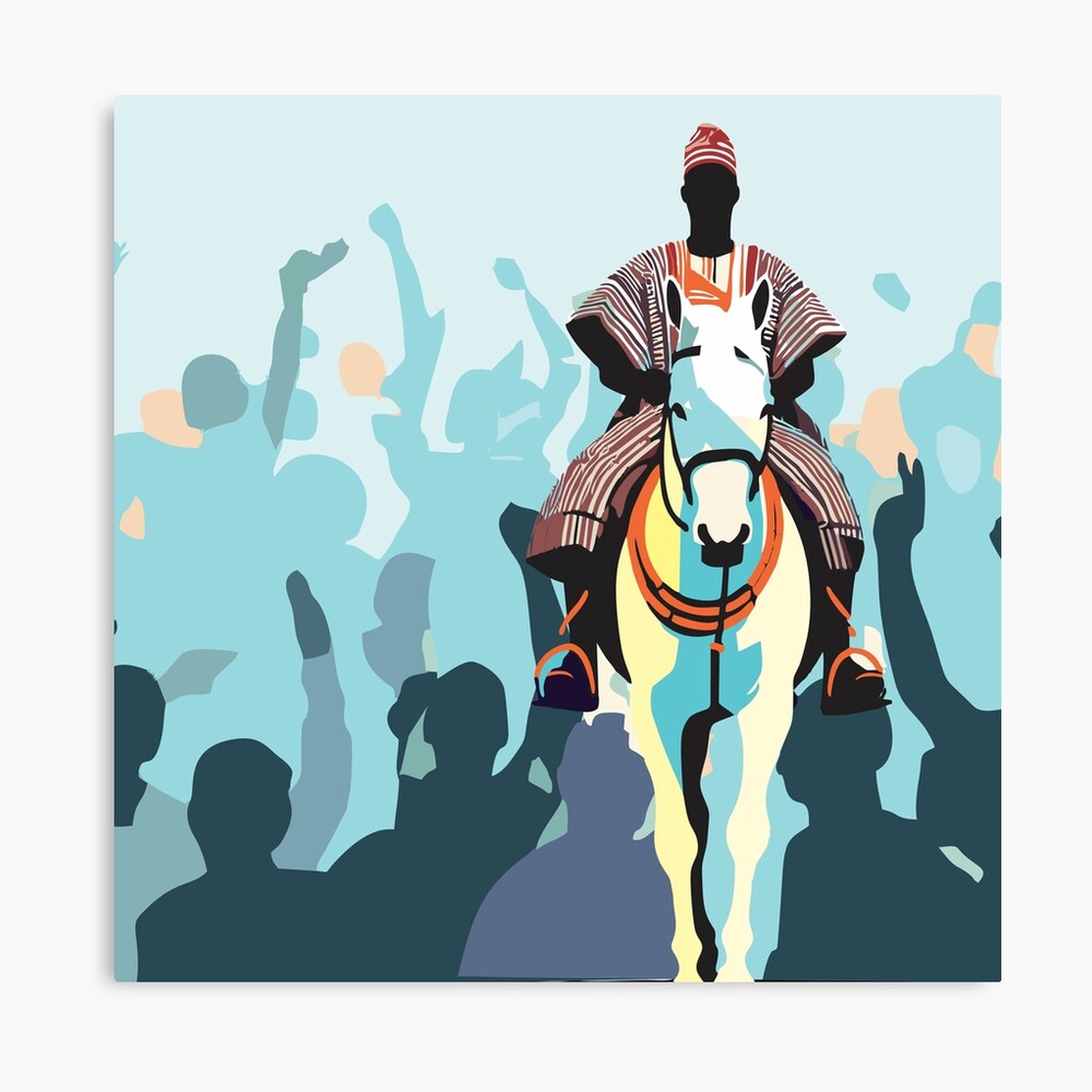 Buy Ojude Oba Horse Rider Original Stretched Canvas Art by Henriz Creative  on Selar, image size:1000x1000