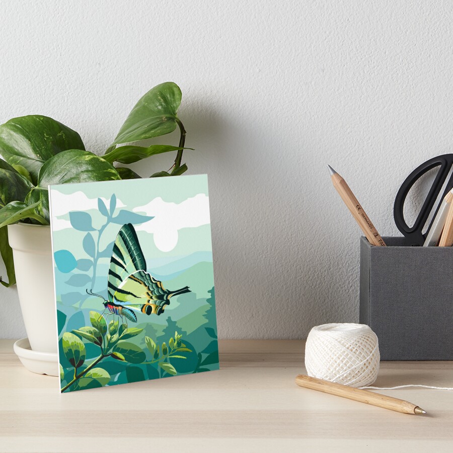 Sword-Tailed Butterfly Original Stretched Canvas Art
