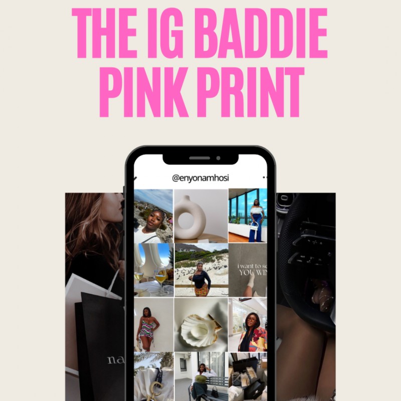 Rich Off Content : The IG Baddie Pink Print
