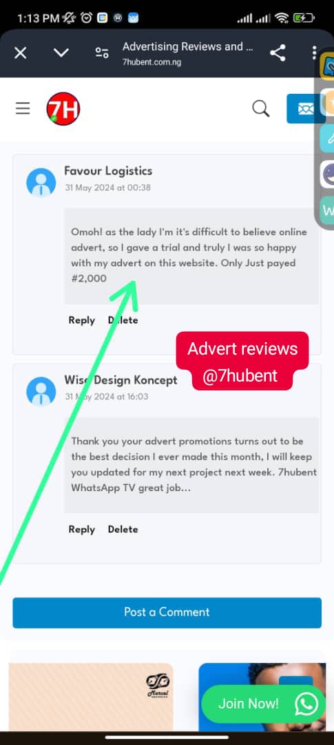 Customer review 1