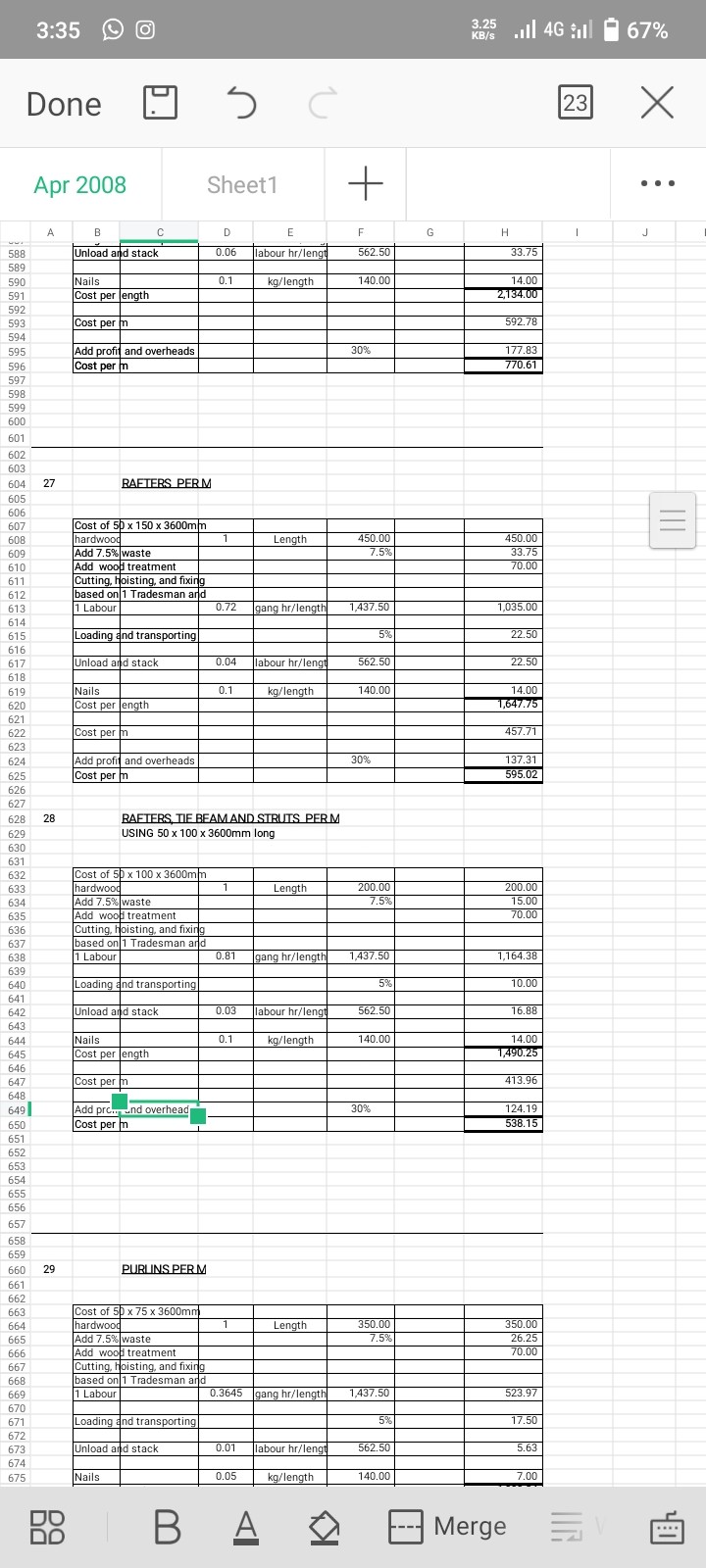 Unit rate build up rate