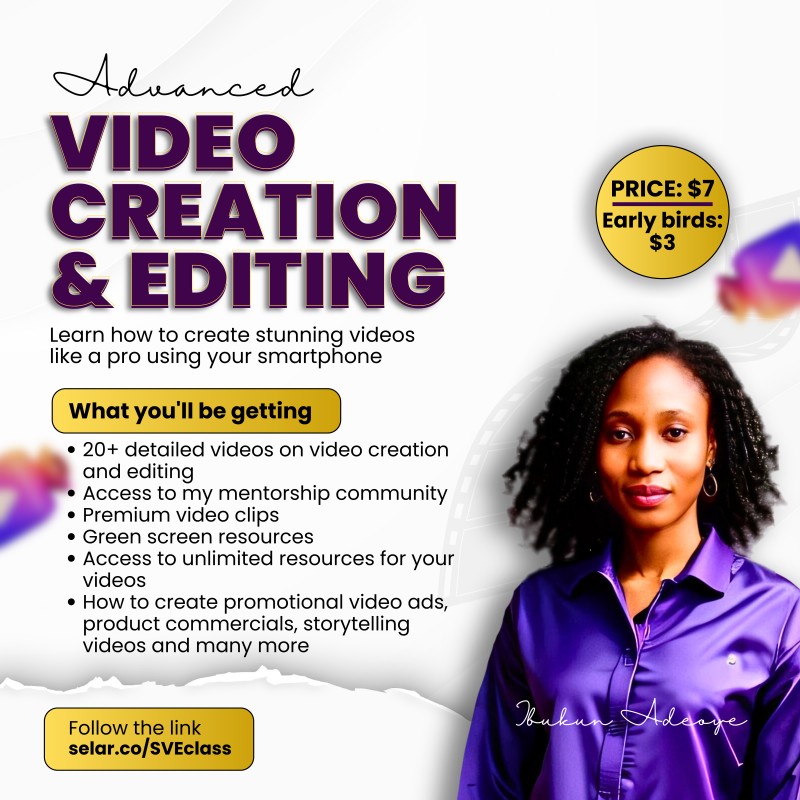VIDEO CREATION AND EDITING COURSE