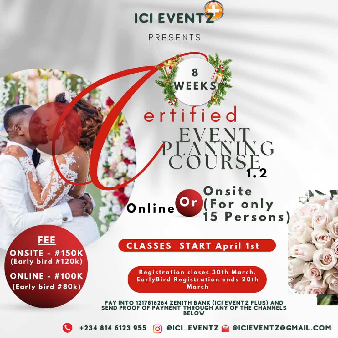 Buy EVENT PLANNING CERTIFICATE COURSE by Igwe Joseph Uchechukwu on Selar Buy EVENT PLANNING CERTIFICATE COURSE by Igwe Joseph Uchechukwu on Selar