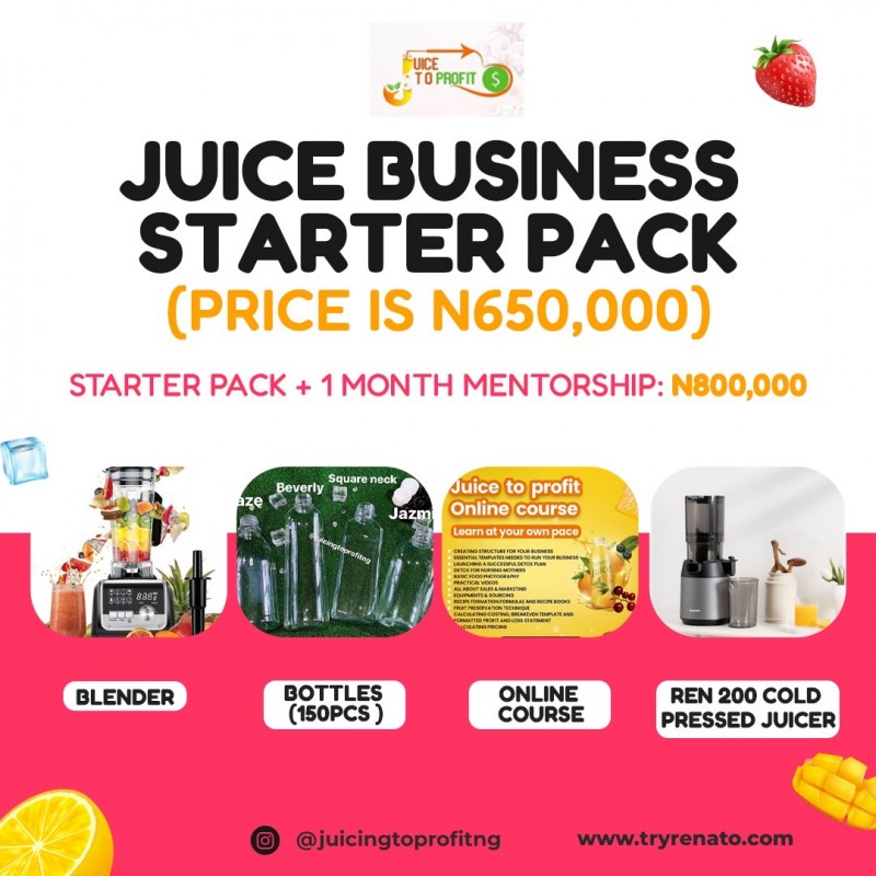 Juice Business Starter Pack ( Available to only Nigeria Customers)