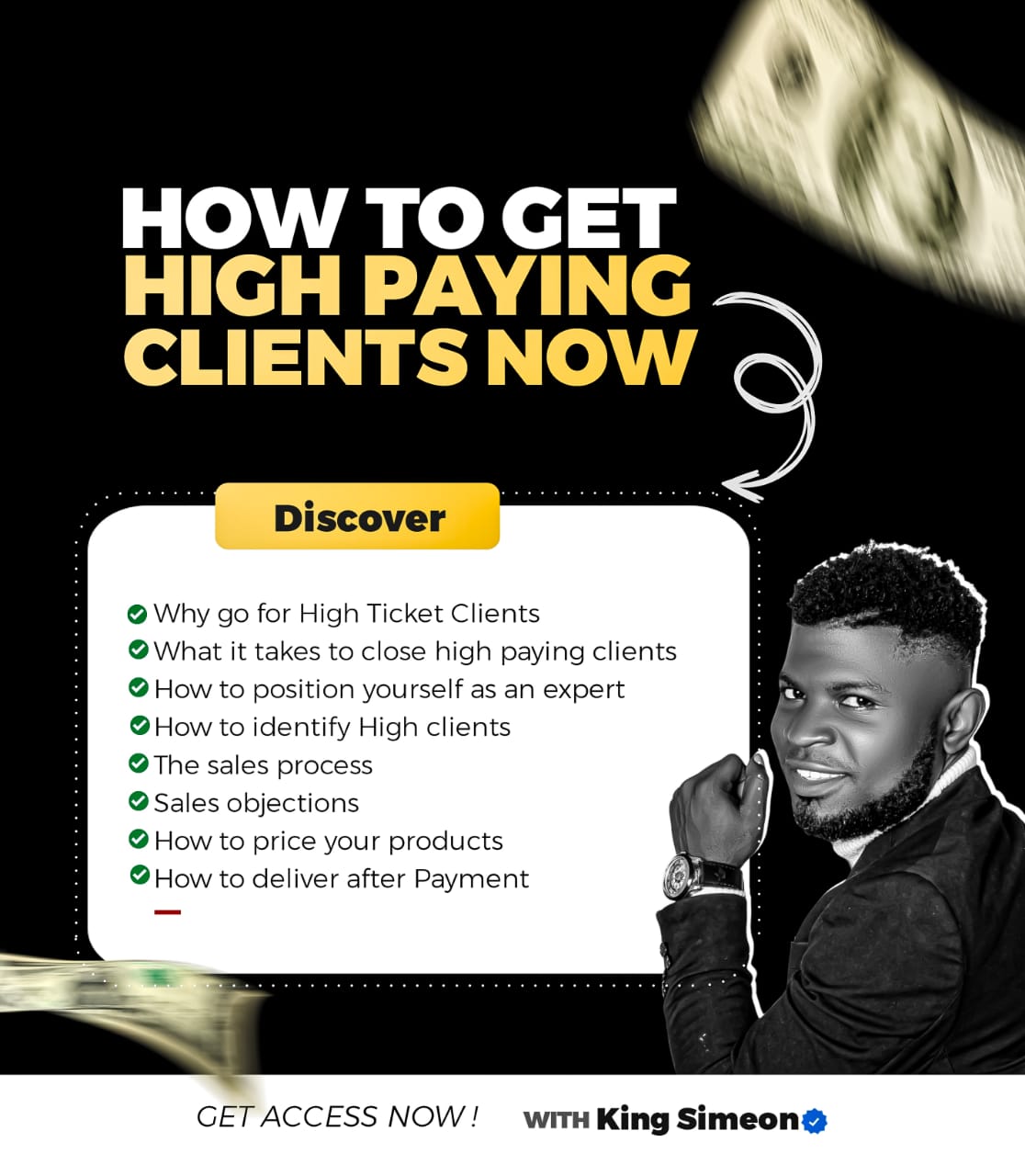 Get High Ticket Clients by King Simeon on Selar