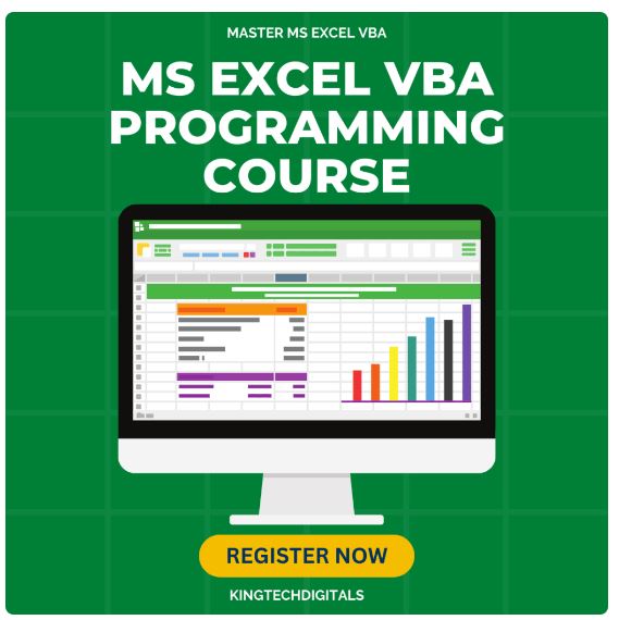 MICROSOFT EXCEL VBA DEVELOPMENT COURSE