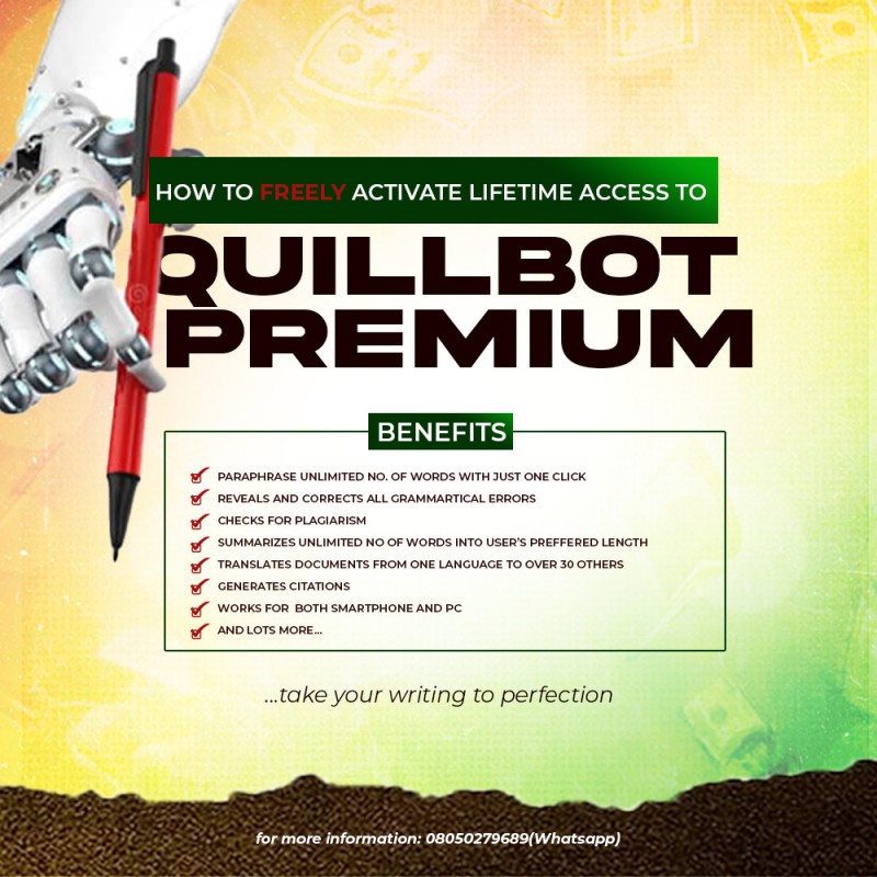 How To Freely Activate Lifetime Access To Quillbot Premium