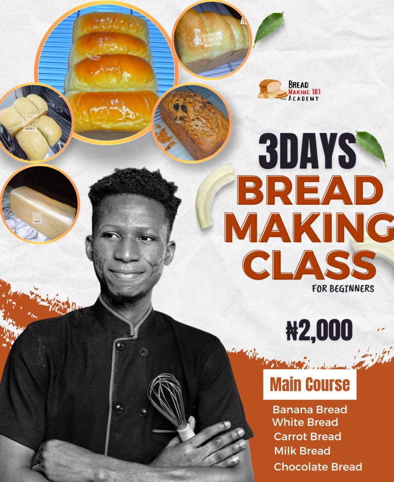 Buy BREAD MAKING 101 3Day WhatsApp class by Kyle Baker Course Shop on