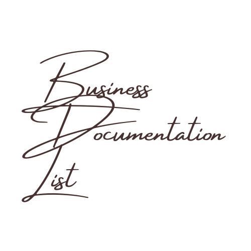 Business Documentation List